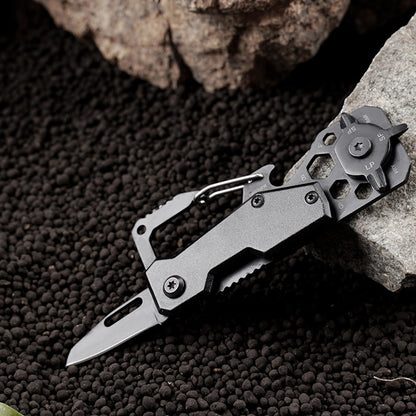 Cool Men Gift Ideas for Him - Fathers Day Dad Gifts Multitool Pocket Knife, Unique Birthday Gift for Husband Brother Boyfriend Adult, Keychain EDC Folding Knives with Clip Hand Tools Gadgets, Black