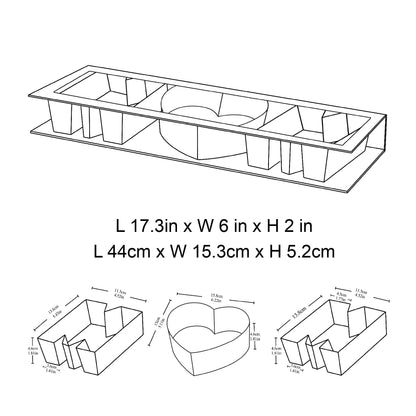 Geoto 17.3"x6"x2" Pink/Red/White Creative Mother's Day Gift Packaging Idea Fillable MOM Letter Shaped Gift Boxes(Pink with Window)