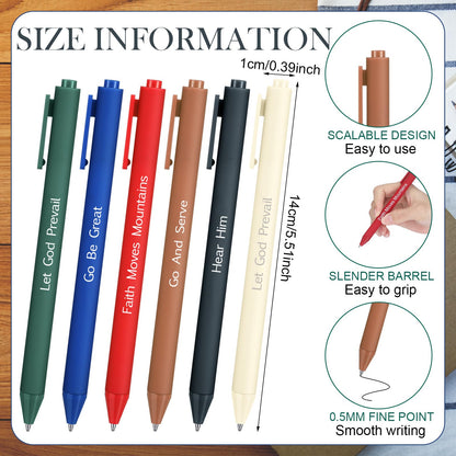 Tenceur 20 Pcs LDS Mormon Pens Lds Youth Theme Ballpoint Pens Bishop Christian Faith Baptism Gifts for Women Men Teens Office School