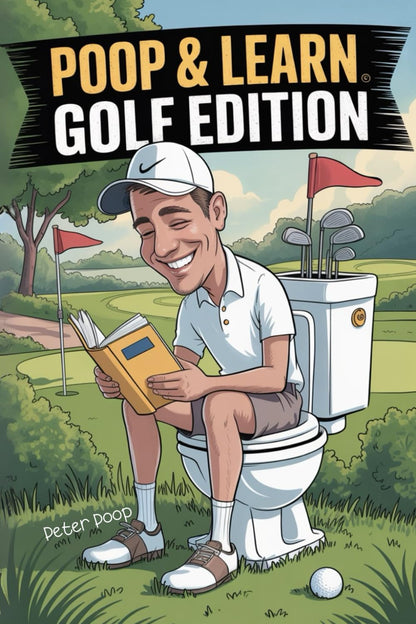 Poop & Learn Golf Edition: The Ultimate Bathroom Caddy for Golfers