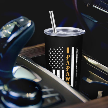 Papaw Fathers Day Gift, Papaw Gifts from Grandkids/Grandson/Grandaughter, Papaw Gifts for Grandpa, Birthday Gift for Papaw, 20 oz Insulated Stainless Steel Tumbler