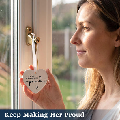 Keep Making Her Proud Bereavement Keepsake, Loss of Loved One Memorial Gift, Anniversary of Passing Thinking of You Gift, Loss of Mom Grandmother Remembrance Gift, Sympathy Gift for Grief Support