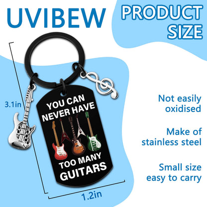 Guitar Gifts for Men Music Gift for Women Guitar Keychain Guitar Accessories Gift for Men Cool Gifts for Music Lovers Guitars Stuff Presents for Musicians