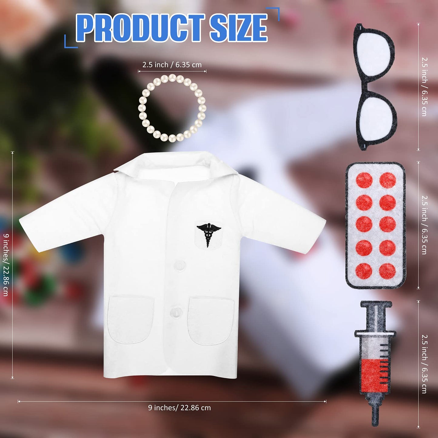 White Coat Wine Bag Doctor Wine Cover Felt Doctor Wines Insulated Cover Nurse Wines Wrapping Bag with Syringe Necklace for Ceremony Gifts Male Female Graduation Birthday Anniversary Nurse Practitioner