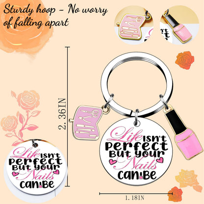 Nail Tech Gifts for Women Manicurist Keychain Nails Techs Artist Salon Gift for Nails Technician Manicurist Nail Tech Decor Gifts for Women Birthday Christmas Gift Ideas