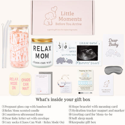 Pregnant Mom Gifts for Mom to Be – Thoughtful Pregnancy Gift Box with Self Care and Keepsakes, Ideal for First Mother’s Day or Gift for Pregnant Wife