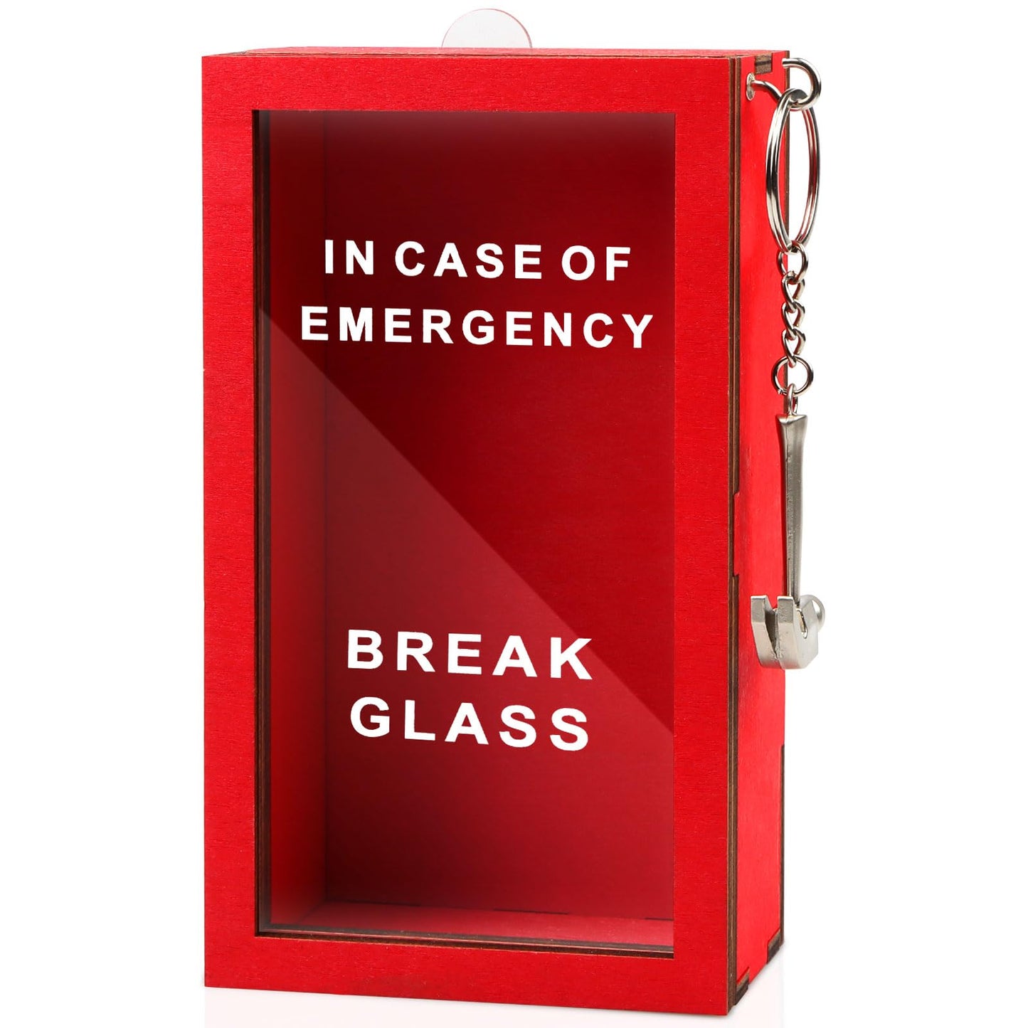 WenmthG Funny Gift Emergency Box - Create Self Defined Idea Jar w/Hammer, Break in Case of Emergency Box - Desk Decor - Personalized Gag Gift for Friends Coworkers