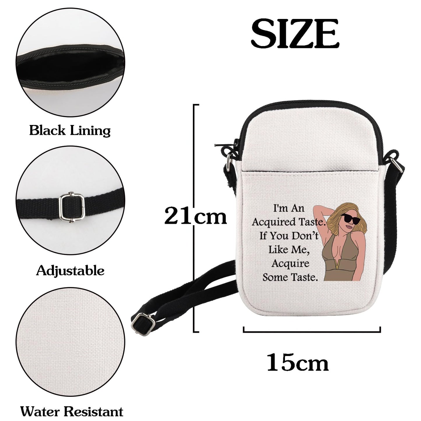 RHONY Inspired Crossbody Bag I'm An Acquired Taste Small Sling Bag Real Housewives Gift