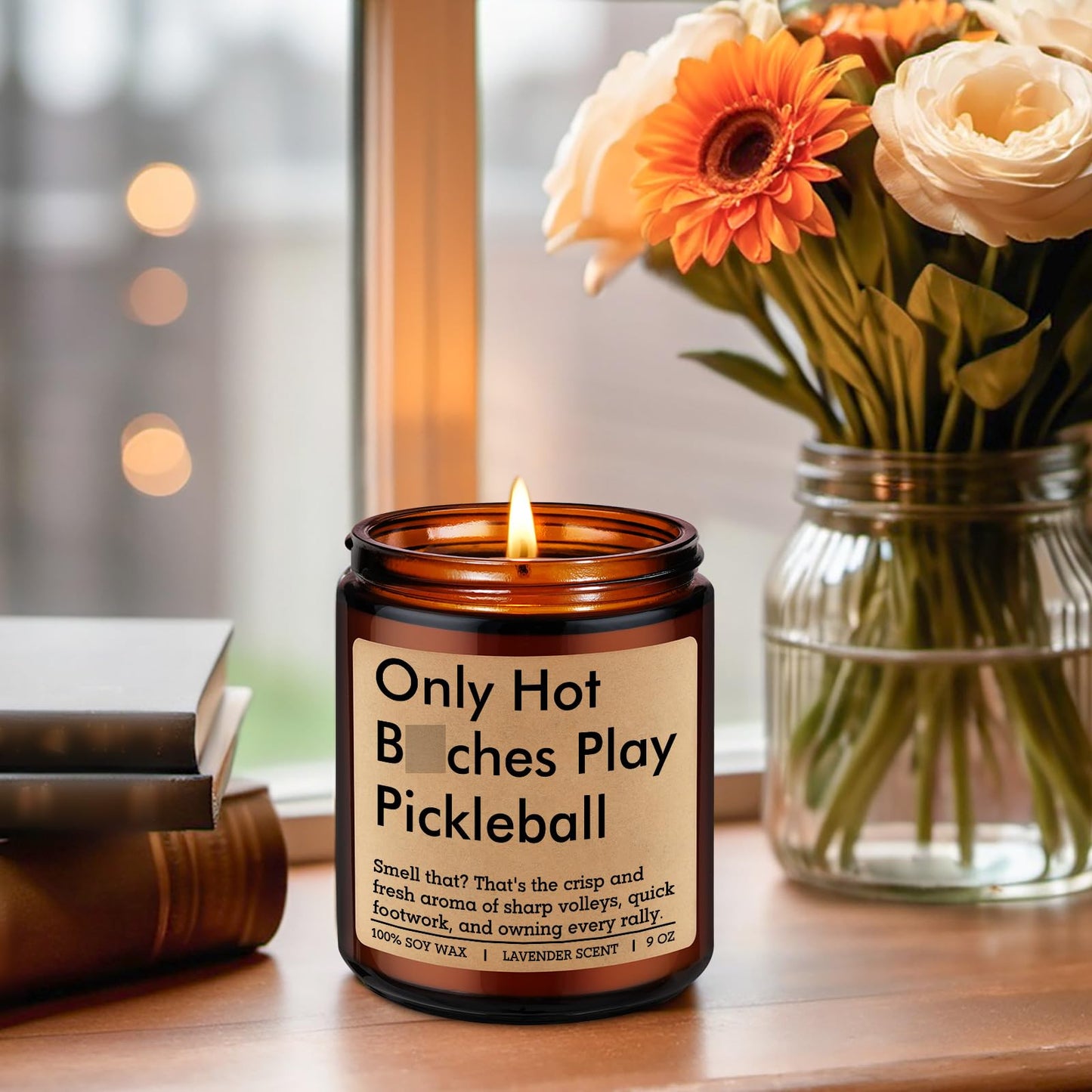 LEADO Candle - Gifts for Pickleball Lovers, Players, Pickleball Gifts for Men, Women - Cool Fathers Day, Birthday Present for Pickle Ball Dad, Mom, Friend, Husband, Wife - Pickle Ball Accessories