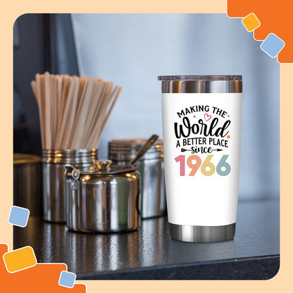 NewEleven 60th Birthday Gifts For Women - 60th Birthday Decorations For Woman, Her - Fabulous 60 Year Old Gifts For Women, Mom, Wife - 20 Oz Tumbler