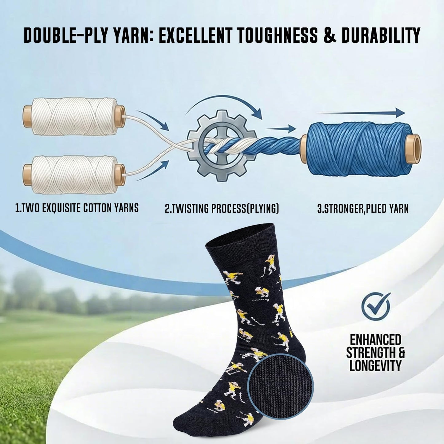 Funny Golf Socks for Men | Hilarious Gifts for Him, Golf Accessories & Themed Gifts for Golfers (Size 10-13)