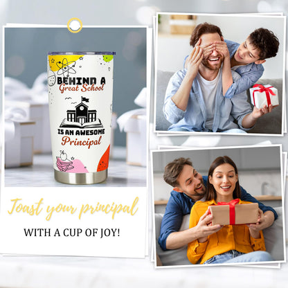 Principal Appreciation Gifts - Principal Christmas Birthday Gifts for Men Women - Teacher Appreciation Day Gift for Principals - Principals Day Gift Ideas from Student - 20oz Tumbler