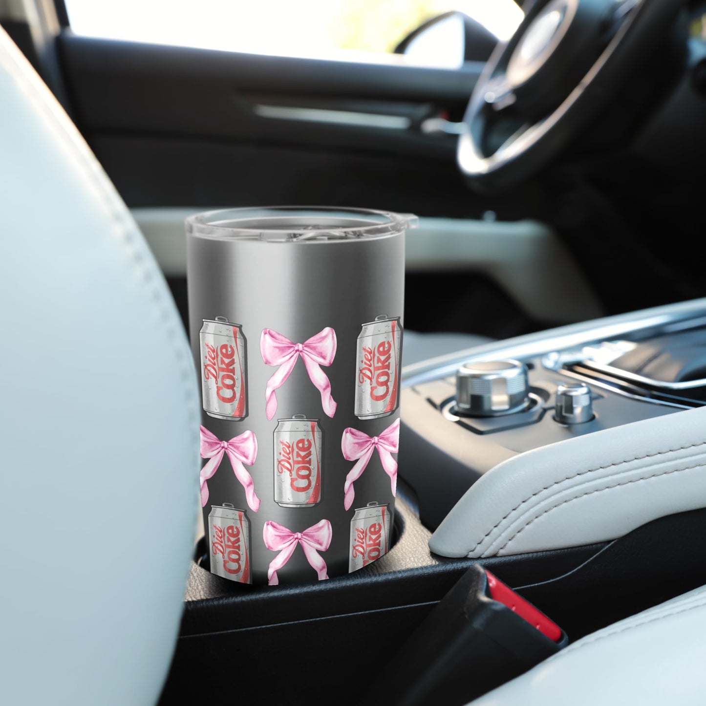 Coca-Cola Diet Coke & Pink Bows Collage Logo Vintage Stainless Steel Insulated Tumbler