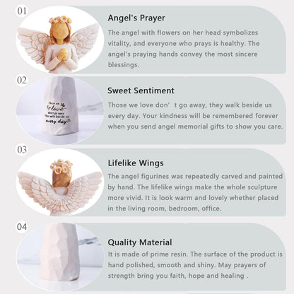 Kohehe Sympathy Gifts for Loss of Loved One, 5.12" Angel Sympathy Gift,Memorial Gift for Loss of Dad Mom Grandmother, Angel Figurine for Bereavement Remembrance Gifts (Sympathy-Figurine)