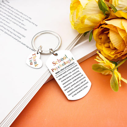 School Psychologist Gifts for Women Men Psychology Keychain Gifts for Counselor Teacher Unique Birthday Christmas Gift for Psychology Majors Cool Stuff School Counselor Gift Ideas