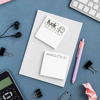 Funny Sticky Note, 4 Pieces Novelty Memo Pads Sticky Note, Funny Office Supplies, Current Mood Sticky Note Tabs, Office Desk Accessory Gifts (Style 2)