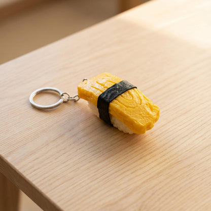 Sushi Keychain Set 6PCS with Gift Cards, Sushi Bag Charm Cute Sushi Key Ring Collection for Food Lovers, Funny Key Holder for Keys Bags or Backpack, Creative Gift for Friends Birthday Coworker Holiday