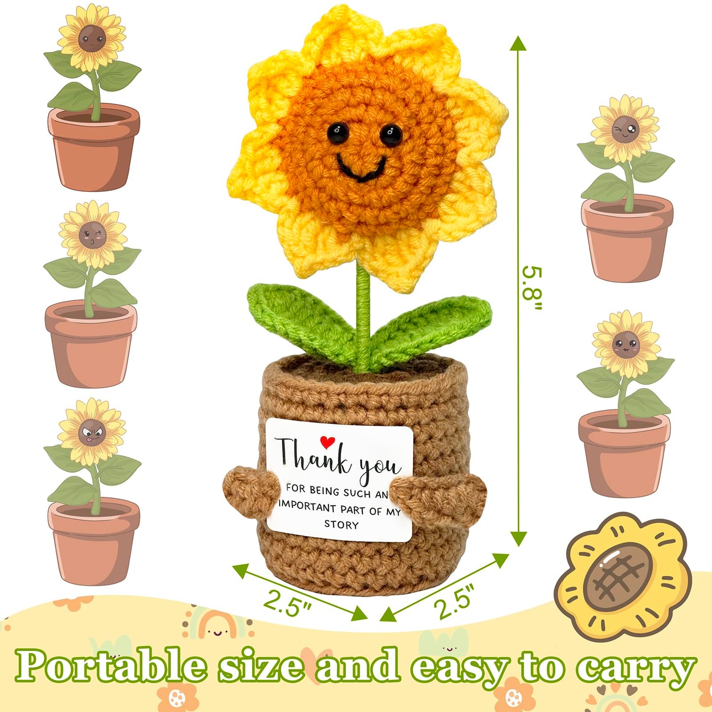 Funny Thank You Gifts for Women Men - Teacher Appreciation Gifts for Mom, Mini Gift for Mom, Friend, Teacher, Sister, Emotional Support Small Cute Stuff Things, Collectible Dolls