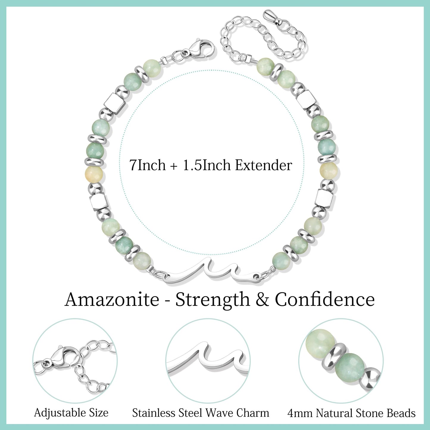 JoycuFF 𝗚𝗶𝗳𝘁𝘀 𝗳𝗼𝗿 𝗪𝗼𝗺𝗲𝗻 𝗪𝗮𝘃𝗲 𝗕𝗿𝗮𝗰𝗲𝗹𝗲𝘁 Birthday Graduation Christmas Valentines Mothers Day Meaningful Gifts Unique Wave Bracelets for Women