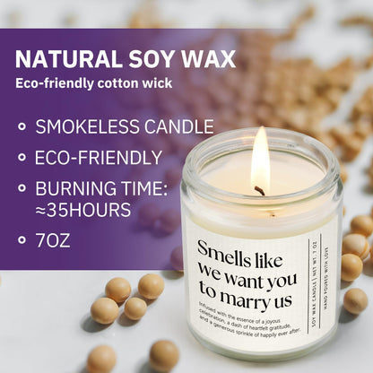 Wedding Officiant Gift, Unique Officiant Proposal Gift, Thank You Presents for Wedding Day, Groomsman/Bridesmaid Gifts - Handmade Lavender Scented Candle 7oz