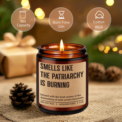 Miracu Anti-Patriarchy Candle, Feminist Gifts Women, Empowerment, Breakup, Mothers Day Birthday Liberal Gifts for Feminists Activists Lesbian Woman Her, Equal Womens Rights, Feminism Girl Power Decor