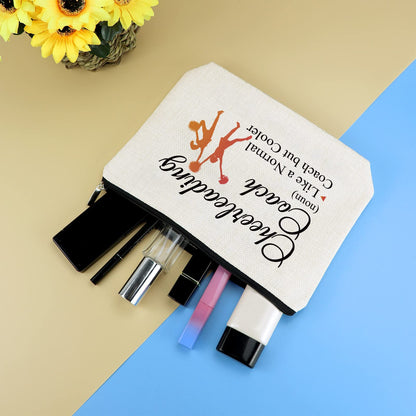 Cheerleading Cheer Coach Gift Makeup Bag for Women Cheer Mom Appreciation Gift Cheerleader Mother's Day Birthday Present for Cheerleader Cheerleading Mother Cowoorker Cosmetic Bag Travel Zipper Pouch