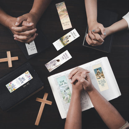 Eaasty 100 Pcs LDS 2026 Youth Theme Bookmarks, Walk with Me Bookmarks for The Church of Jesus Christ, Latter-Day Saints Mormon Church Gifts