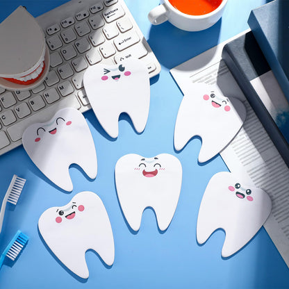 24 Pcs Dental Assistant Hygienist Tooth Sticky Notes Tooth Shaped Sticky Notepads Dental Assistant Gift Accessories Funny Cute Office Stuff for Coworkers, Employees, Students, Doctors, and Nurses