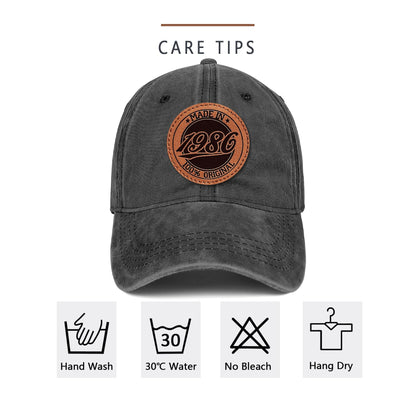 40th Birthday Gifts Men 40 Year Old Gifts Ideas Man 40th Birthday Decorations for Men 100% Cotton 1986 Hat