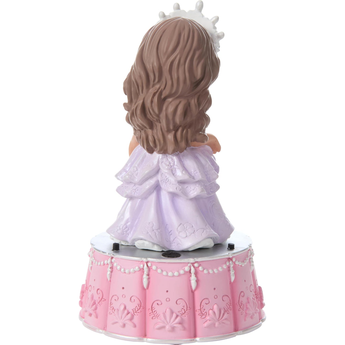 Precious Moments 252104 La Quinceañera Recordable Musical Figurine, 15th Birthday Girl in Lavender Dress with Tiara, Recordable Resin Keepsake Gift for Daughter or Granddaughter