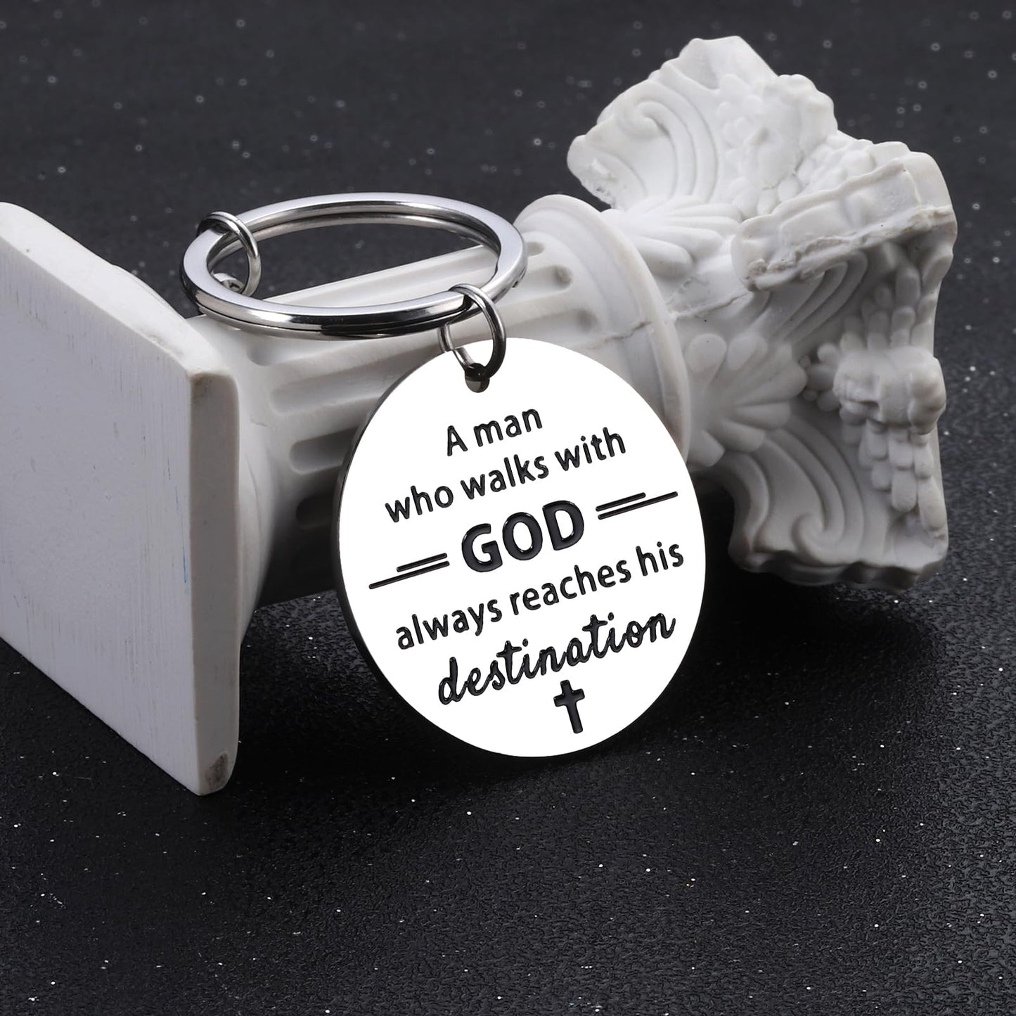 Baptism Gifts for Men & Boys - Catholic Gifts for Men Boy Baptism Gift Keychains Easter Basket Stuffers Christian Gift for Mens Catholic Confirmation Gif T for Teenage Boys Adults Faith Based Giftt