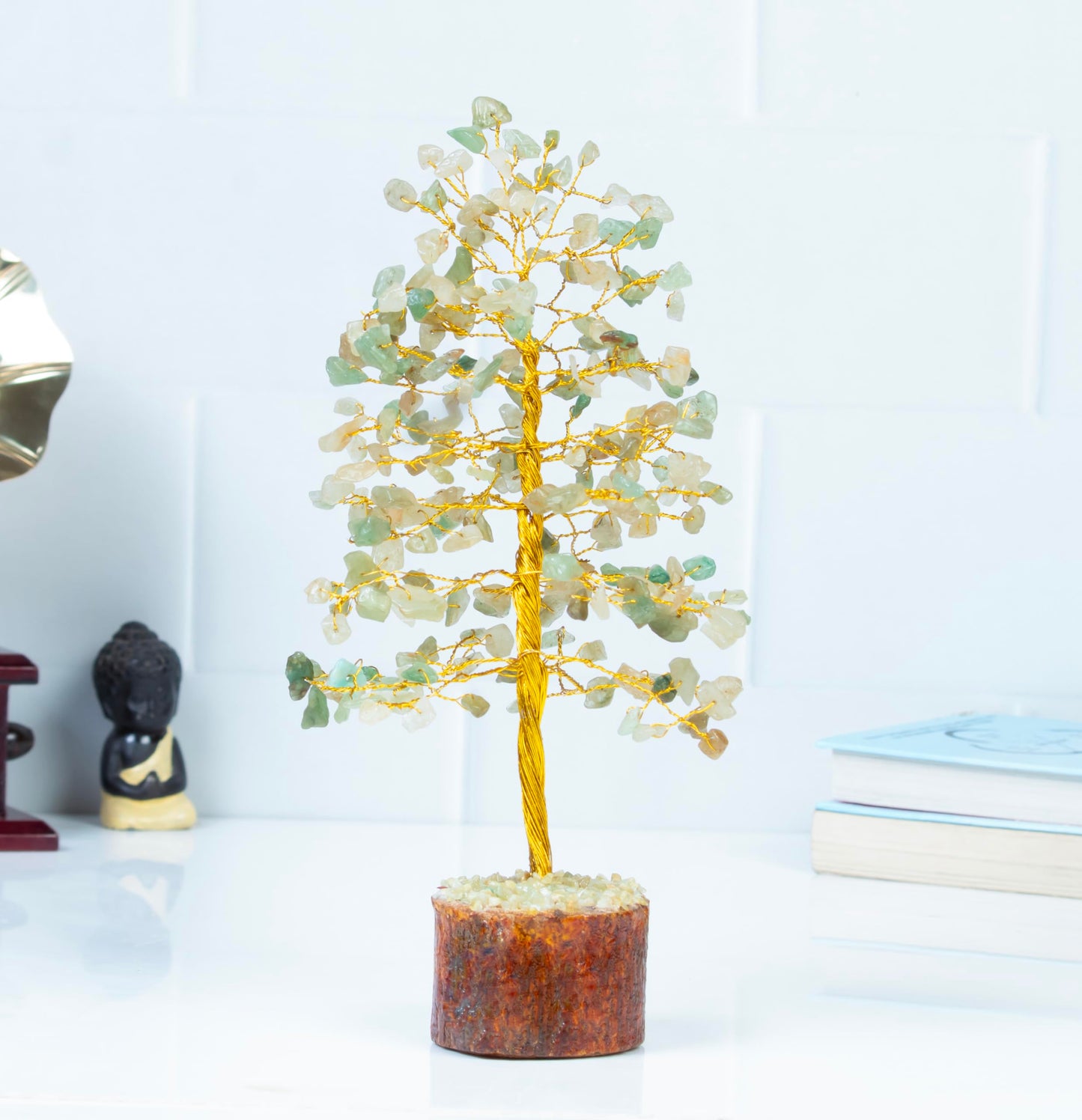 Crocon® Green Jade Healing Crystals Tree Bonsai Desk Decor for Women Home Room Decor Spiritual Gift Meditation Crystals Room & Office Decor Cute House Warming Gifts for Women Mom Birthday her - 10"