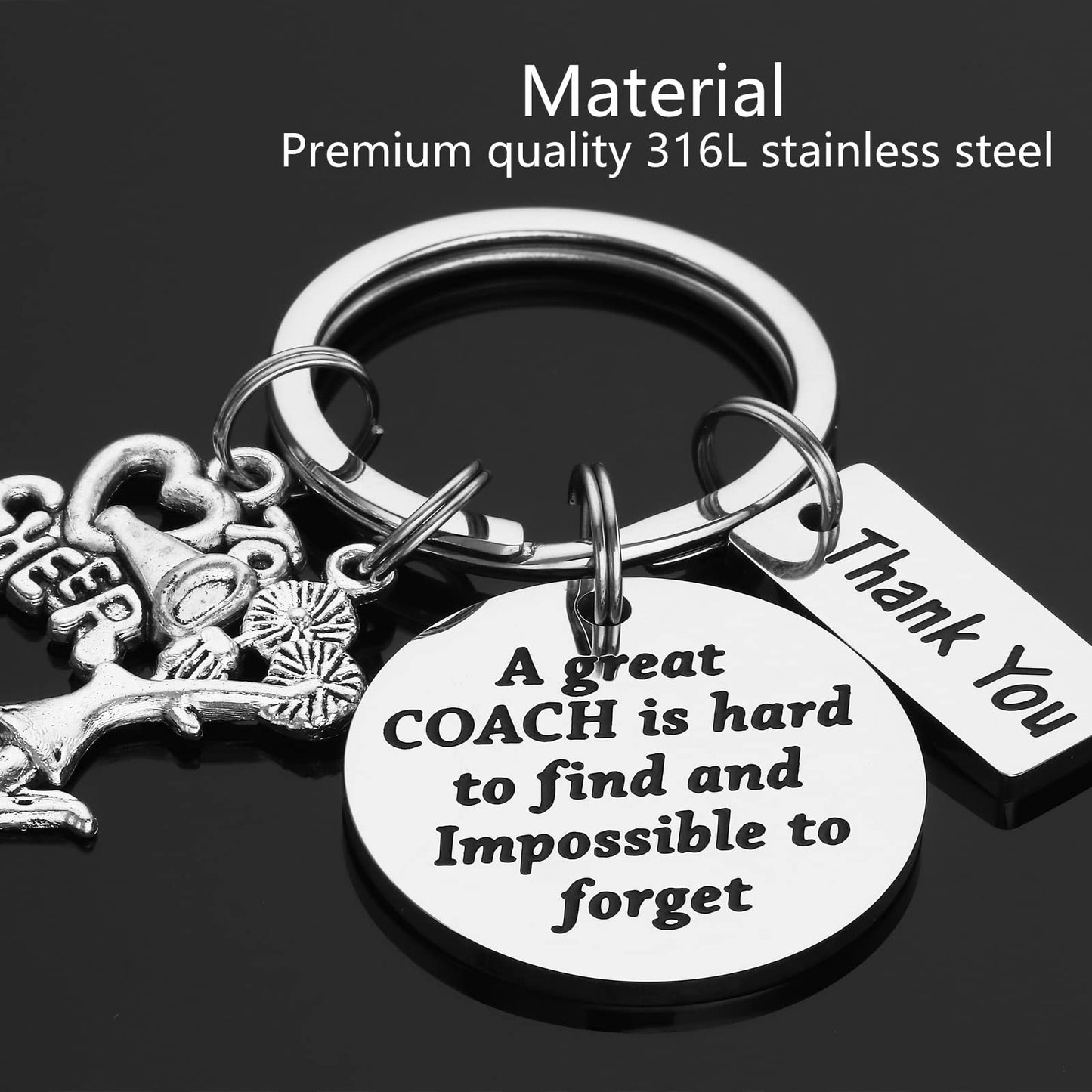 HUTIMY Cheer Coach Gift Ideas Keychain - Cheerleading Accessories - Best Cheerleading Coach Keychain