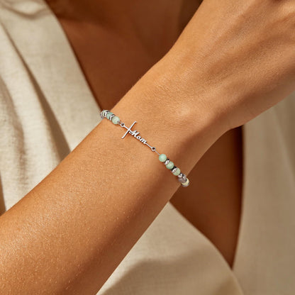 JoycuFF 𝗚𝗶𝗳𝘁𝘀 𝗳𝗼𝗿 𝗪𝗼𝗺𝗲𝗻 𝗙𝗮𝗶𝘁𝗵 𝗖𝗿𝗼𝘀𝘀 𝗕𝗿𝗮𝗰𝗲𝗹𝗲𝘁 Graduation Christmas Valentines Mothers Day Birthday Gifts for Women Her, Meaningful Amazonite Cross Bracelets for Women