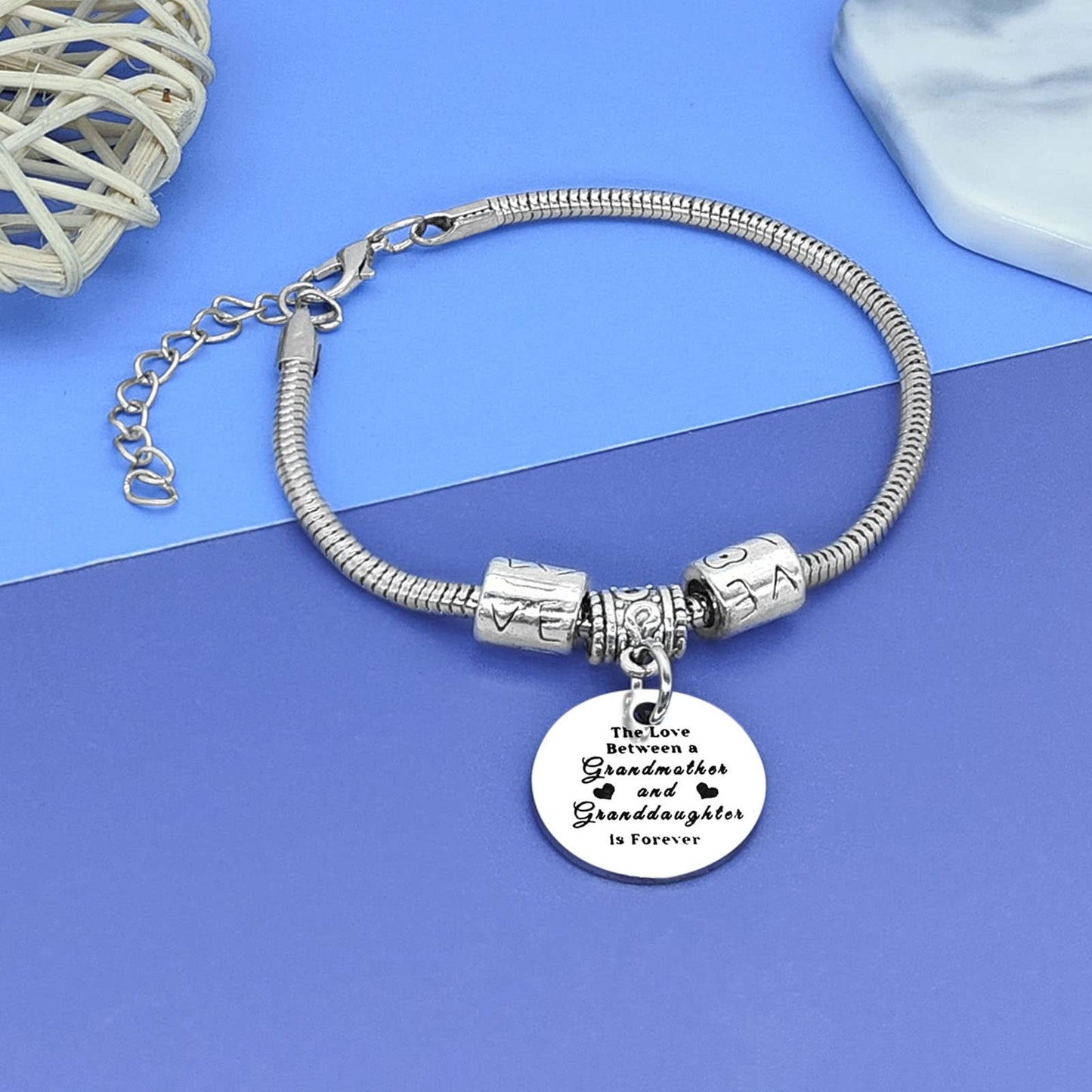Granddaughter Gifts from Grandma Bracelet for Grandma Granddaughter Gift The Love Between Grandmother and Granddaughter is Forever Bracelet Grandma Birthday Gift from Granddaughter Christmas Gift