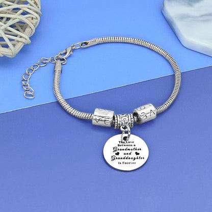 Granddaughter Gifts from Grandma Bracelet for Grandma Granddaughter Gift The Love Between Grandmother and Granddaughter is Forever Bracelet Grandma Birthday Gift from Granddaughter Christmas Gift