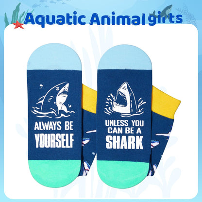 HAPPYPOP Animal Gifts for Women Men - Jellyfish Turtle Socks Penguin Frog Axolotl Gifts