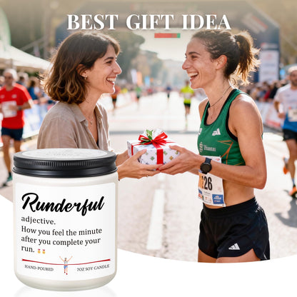 Funny Gifts for Runners Women, Marathon Runners Gifts - Handmade Lavender Soy Wax Candle, Mothers Day Running Gift, Marathon Essentials, Half Marathon, Track and Field, Running Accessories for Women