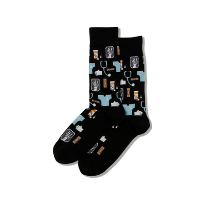 Hot Sox Men's Fun Pattern and Solid Crew Socks - 1 Pair Pack - Cool & Classic Novelty Fashion Design Socks
