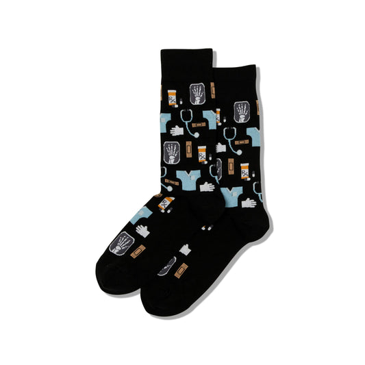 Hot Sox Men's Fun Pattern and Solid Crew Socks - 1 Pair Pack - Cool & Classic Novelty Fashion Design Socks