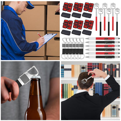 Pickmesh 24 Pcs Fathers Day Dad Gifts Small Bulk Gifts for Men Adults Dad Husband Nail Clipper Set Keychains Scratcher Multipurpose Pen Baby Shower Prizes for Men Winner Husband Employee Bachelor
