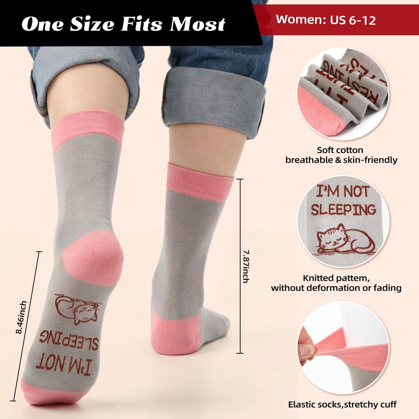 Funny Gifts for Men Women, Fathers Mothers Day Humor Novelty Crew Sock Birthday Present for Couple Friend