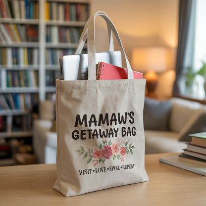 Aesthetic Inspirational Gift Tote Bag, Gifts for Grandma Mom Friend Canvas Bag with Inner Pocket