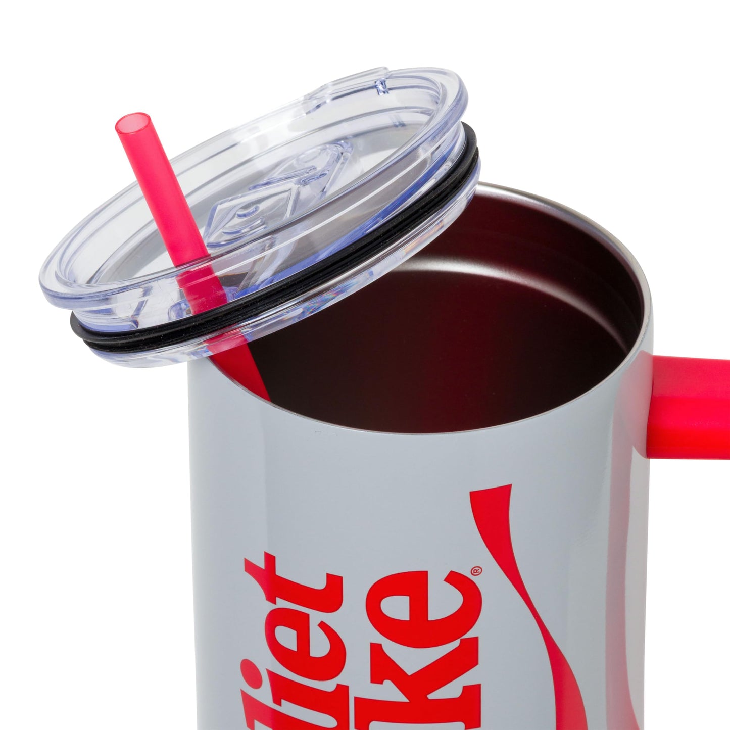 Silver Buffalo Coca Cola Diet Coke Vertical Ribbon 40oz Stainless Steel Tumbler w Handle