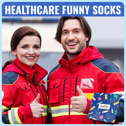 Gifts for Nurse Doctor EMT - Funny Nurse Doctor Paramedic Vet Tech Cancer Gift Socks