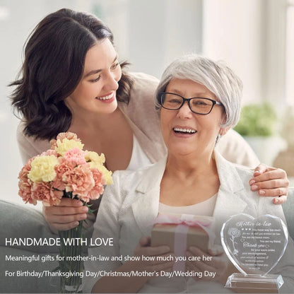 Movdyka Heart-Shaped Keepsake Gifts for Mother in Law - Unique Birthday & Mothers Day