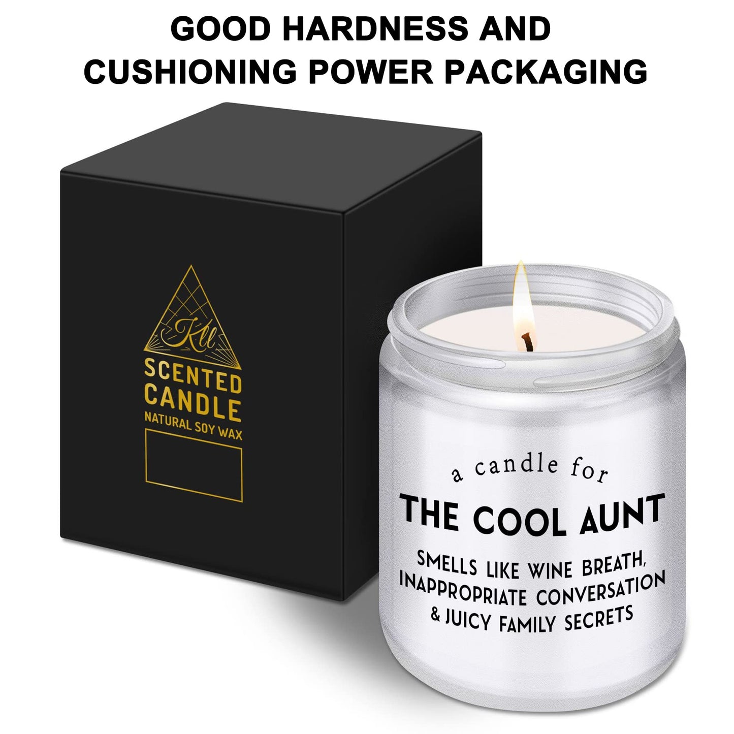 Cool Aunt Lavender Candle Gifts: Funny New Aunt Birthday Gifts from Niece Nephew Best Aunty Ever Christamas Day Gift 7oz