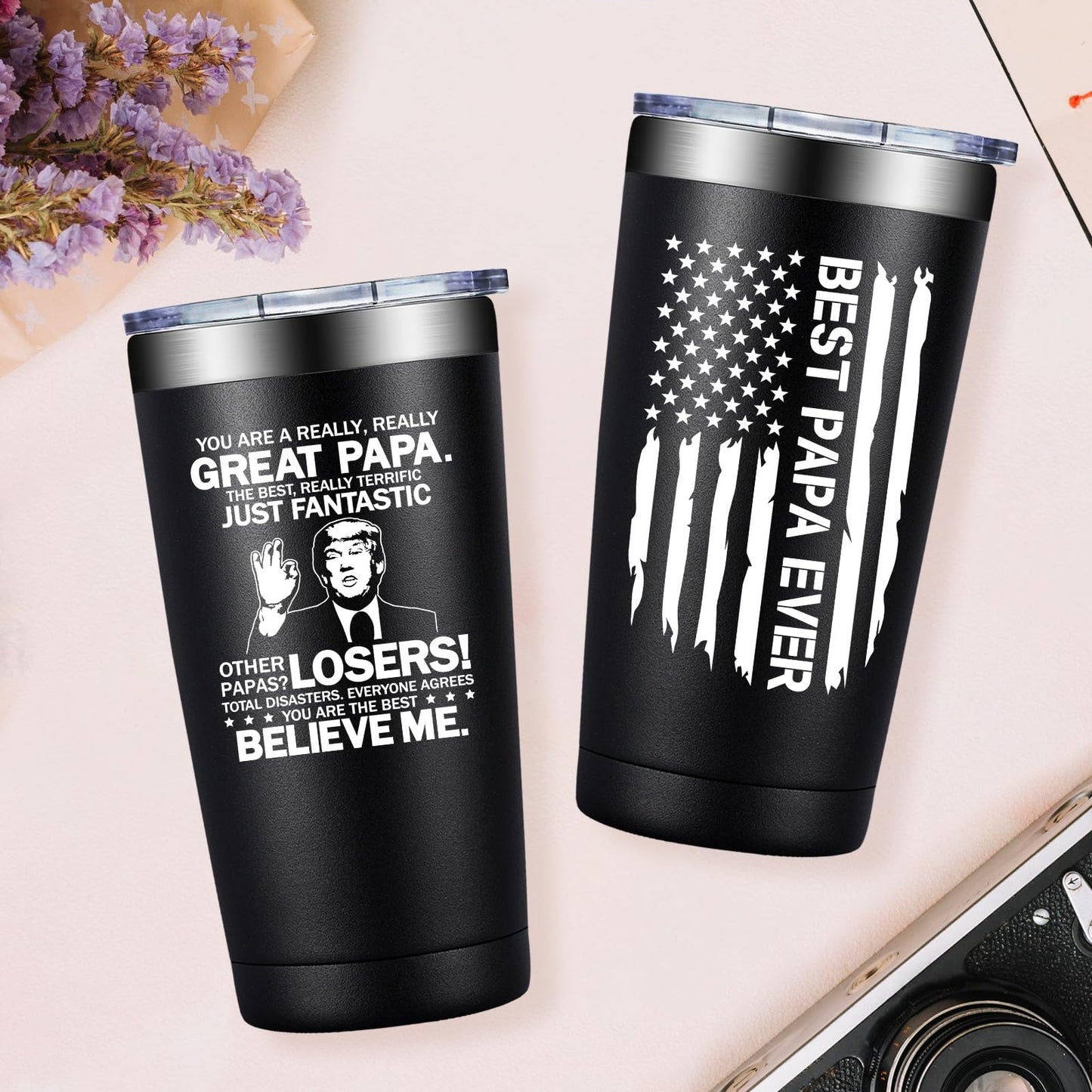 Grifarny Papa Gifts - Fathers Day Gift for Papa's - Papaw Christmas Gifts from Grandkids - You Are a Really Really Great Papa Tumbler Cup 20oz