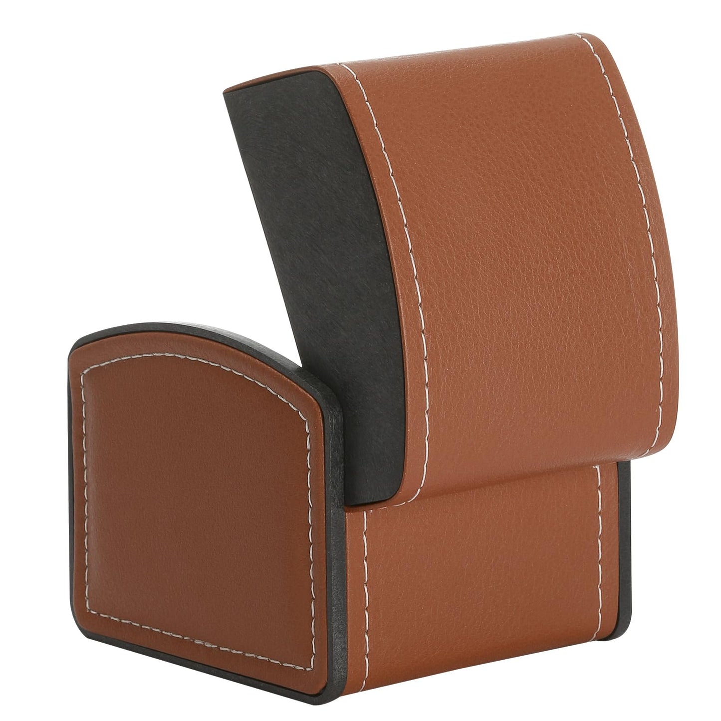 Luxury Single Watch Gift Box with Removable Pillow, PU Leather Single Watch Case Wristwatch Jewelry Storage Display Holder Cases for Men and Women (Brown)
