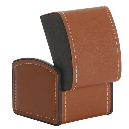 Luxury Single Watch Gift Box with Removable Pillow, PU Leather Single Watch Case Wristwatch Jewelry Storage Display Holder Cases for Men and Women (Brown)